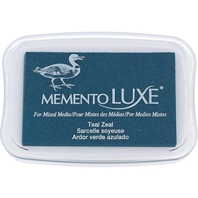 Image of Tsukineko Memento Luxe Mixed Media Ink Pad Teal Zeal