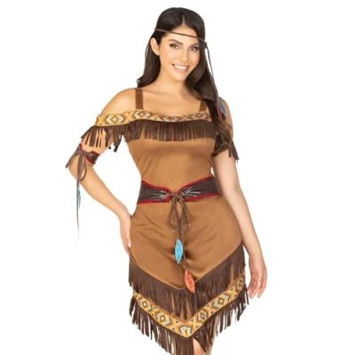Image of Leg Avenue Native Princess Costume (Small/Medium, Brown)