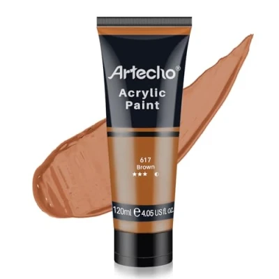 Image of Artecho Brown Acrylic Paint (120ml / 4.05oz) Tubes, Art Craft Paints for Canvas Painting, Rock, Stone, Wood, Fabric, Supplies
