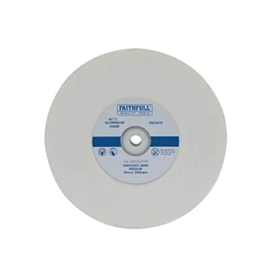 Image of Faithfull FAIGW20025WG Bench Grinding Wheel White Alox 200mm x 25mm