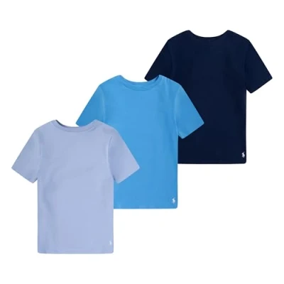 Image of POLO RALPH LAUREN Boys&#039; Multi Pack T Shirt Undershirt, Blue 3 pack, M