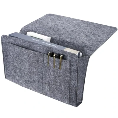Image of Acooruiteng Bedside Storage Pocket Organiser Anti Slip Felt Hanging Organizer Bag Bed Caddy for Sofa Books Glasses Phone Remote Accessories Dark Grey
