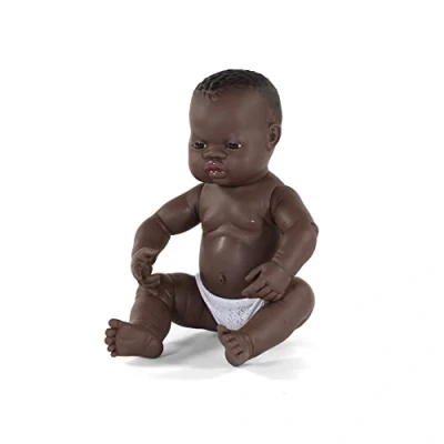 Image of Miniland Miniland31003 Newborn Doll African Boy, Multi Color