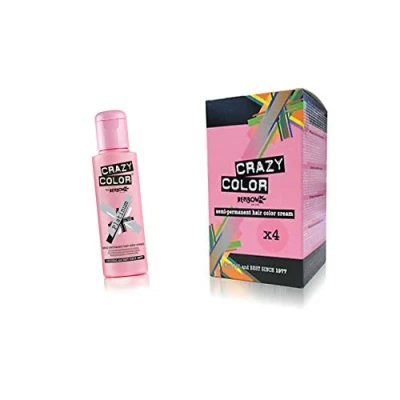 Image of Crazy Colour Semi Permanent Hair Dye By Renbow Platinum No.28(100ml) Box of 4