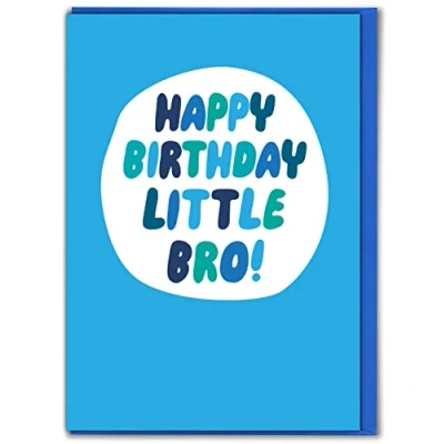 Image of Brainbox Candy Brother Birthday Card &#039;Little Bro&#039; Cheeky For Great Joke Cards Siblings With A Sense Of Humour