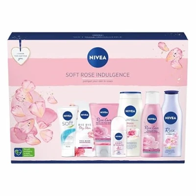 Image of NIVEA Soft Rose Indulgence 7PC Gift Set, Pamper Your Skin in Roses