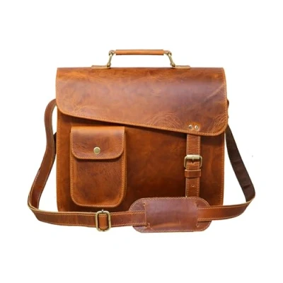Image of 11&quot; small Leather messenger bag shoulder cross body vintage for women &amp; men satchel man purse competible with Ipad and tablet