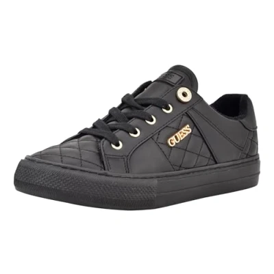 Image of GUESS Women&#039;s Loven Sneaker, Black 005, 5 UK