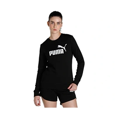 Image of Puma ESS LOGO CREW Sweatshirt, Women&#039;s, Size: XXL, black