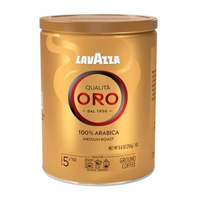 Image of Lavazza Qualita Oro Ground Coffee, 8.8 Ounce Cans (Pack Of 4)