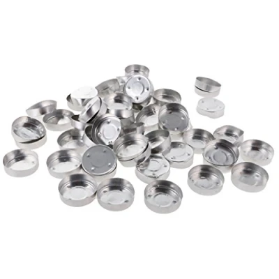 Image of sharprepublic Tea Light Candles Holder Aluminium Cup Empty Case Candle Tin Jars DIY Homemaking Holders, Votives, Crafts 100 Pack