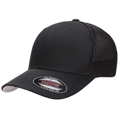 Image of Flexfit Men&#039;s Cap Trucker Hat, Opaque, Heather, One Size