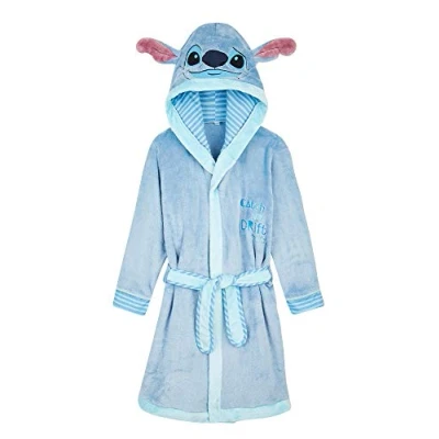 Image of Disney Kids Dressing Gown, Lilo and Stitch Robe Girls Boys, Gifts (Blue, 11 12 Years)