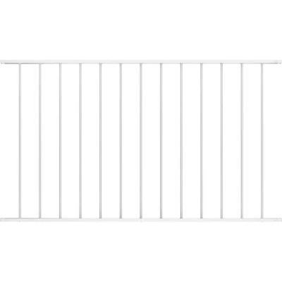 Image of vidaXL Fence Panel Powder coated Steel 1.63x1.17 m White