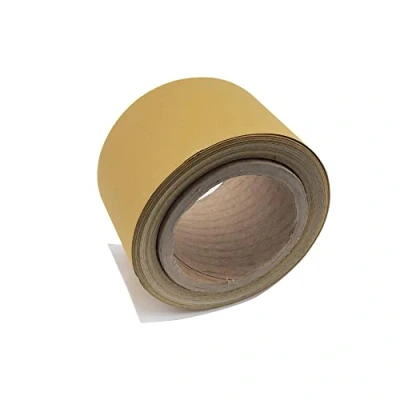 Image of 3M 600 Grit Gold Sandpaper Roll Self Adhesive Aluminum Oxide Abrasive Sheet 2 3/4 Inch x 16.4 Yard