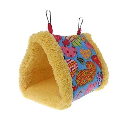 Image of HINAYOSAN Warm Bird Nest Winter Bed Hammock House Parrot Hanging Cage Tent Plush Hideaway for Small Conures