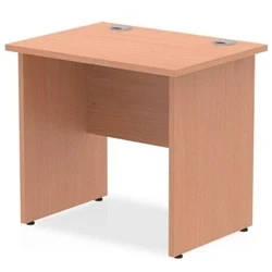 Image of Impulse 800 x 600mm Straight Desk Beech Top Panel End Leg MI002886