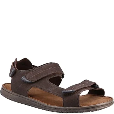 Image of Hush Puppies Men&#039;s Neville Quarter Strap Sandal, Brown, 8 UK