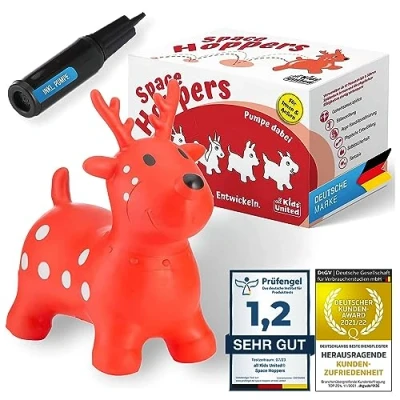 Image of all Kids United® bouncy horse animal + pump (Deer)