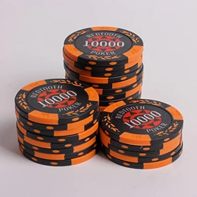 Image of Redtooth Poker 10,000 Value 14g Numbered Casino Chip Roll