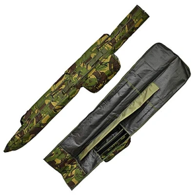 Image of Camo DPM Carp Coarse Fishing Rod and Reel Holdall Carryall 3 + Made Up Rods
