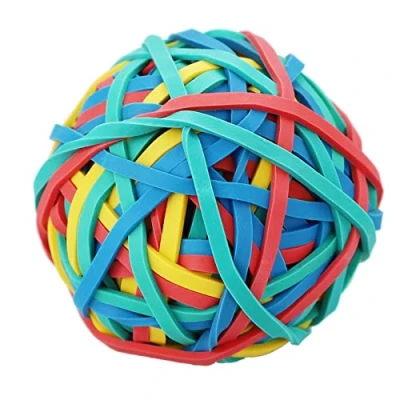 Image of Rubber Bands Coloured,Rubber Band Ball, Elastic Ball Document Organizing for Office and Home