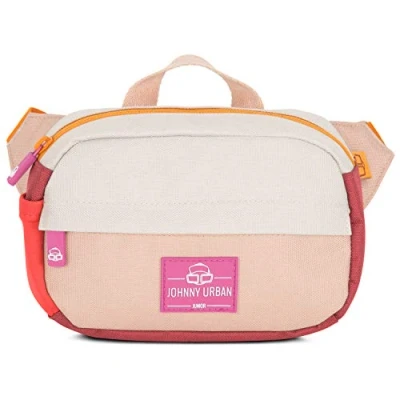 Image of JOHNNY URBAN Junior Bum Bag Kids Red Pink for Girls &amp; Boys Fanny Pack Felix Recycled Water Repellent