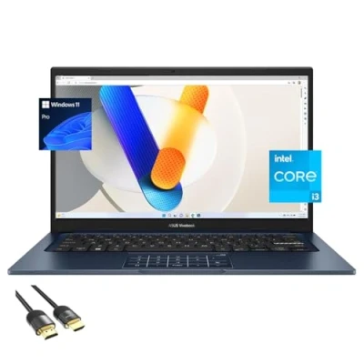 Image of ASUS Vivobook Laptop for Students and Business, 14&quot; FHD Micro Edge, 12th Gen Intel Core i3 1215U, 24GB RAM, 2TB PCIe SSD, WiFi 6E, Webcam, 180 Lay Flat, USB C, US Version KB, PDG HDMI, Win 11 Pro