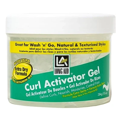 Image of Ampro Long Aid Activator Gel Enriched with Aloe Vera, Protein, and Vitamin B Complex Brings Essential Moisture to Strands Defines Your Natural Curls Extra Dry 284 g