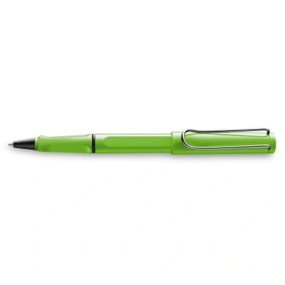 Image of Lamy safari green rollerball Pen with ergonomic grip &amp; line width M for pleasant long writing made of robust ASA plastic including refill 63 in blue