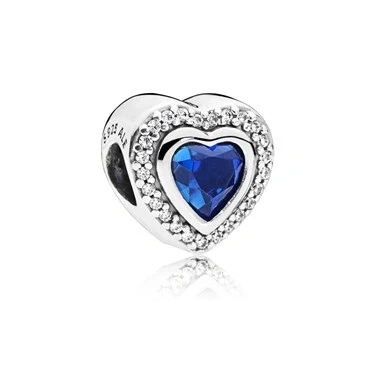 Image of Pandora Blue Sparkling Love Charm