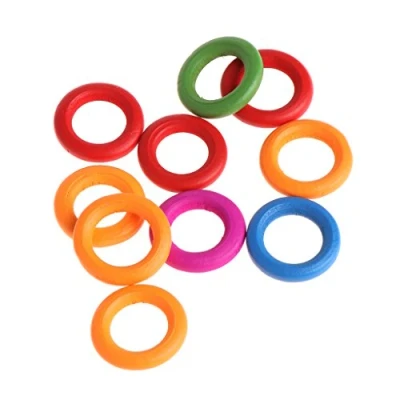 Image of VVXXMO 10 Pcs/Bag Braid Chew Toy, Wood Rings Random Color Pet Birds for Parrot Macaw African Greys Budgies Cockatoo Parakeet Cockatiels Conure Love bird Cage Toy