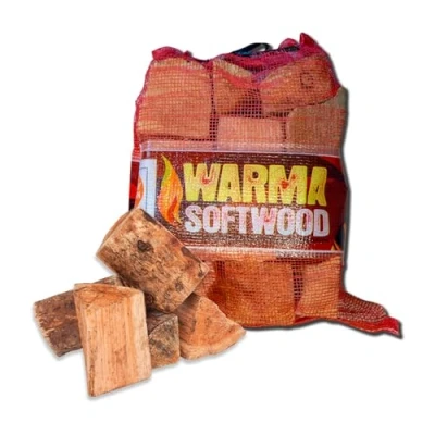 Image of Softwood Firewood Logs 25L Kiln Dried Ready to Burn Easy Light Density Wood 1 x 25 Litre Net Soft for Outdoor Open Fire Pits Burners Coal Stoves Log