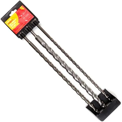 Image of 3Pc Carbide Tipped Masonry Drill Bits SDS+ 450mm Long Stone Cutters in Sizes 12mm / 16mm &amp; 24mm