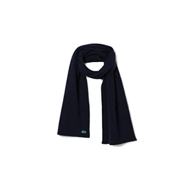 Image of Lacoste Unisex_Adult Re1982 Cold Weather Scarf, Navy Nepse, One Size
