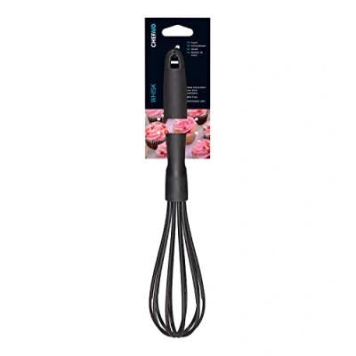 Image of Chef Aid Nylon Whisk, BPA Free Kitchen Utensil for use with Non Stick Cookware, Black