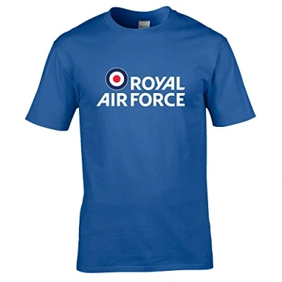 Image of Royal Air Force Logo Mens T Shirt (Royal Blue, Small)