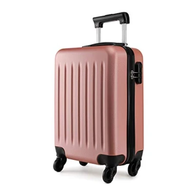 Image of Kono 19 inch Carry On Luggage Cabin Suitcase Lightweight Hard Shell Hand Suitcases ABS 4 Wheel Spinner Luggage(Nude)