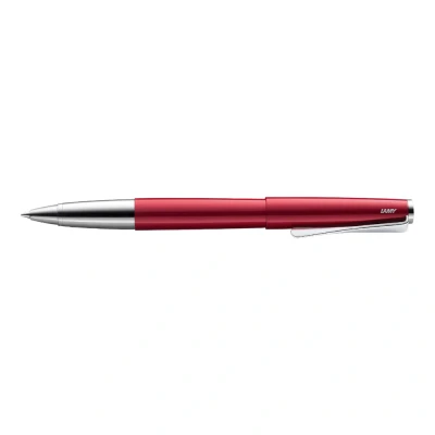 Image of Lamy studio pianored rollerball pen in elegant metal barrel with propeller shaped clip &amp; line width M 63 refill black