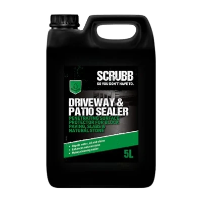 Image of SCRUBB Driveway &amp; Patio Sealer, Surface Protector for Block Paving, Slabs Natural Stone, 5L