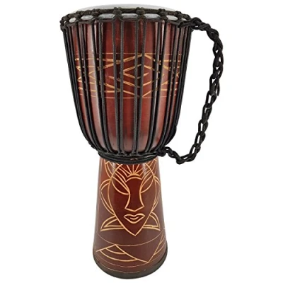 Image of 20cm Djembe Bongo drum for small children handmade Africa carving (small 2 3 years)