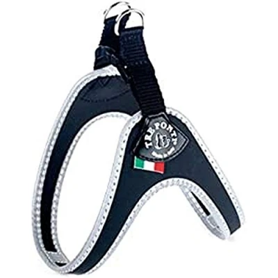 Image of Tre Ponti Fibbia Small Dog Harness, 1.5 cm, Black
