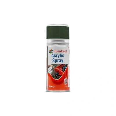 Image of Humbrol Modellers Spray Paint AD6003 No 3 Brunswick Green 150ml Model Paints for Plastic Kits, Fast Drying Modelling Crafting Surfaces Including Plastic, Fabric, Wood &amp; Metal Models