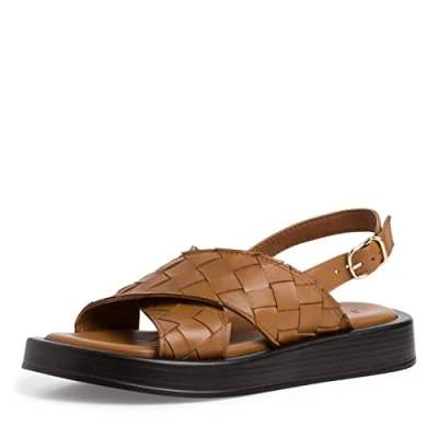 Image of Tamaris Women&#039;s Damen 1 28282 38 Wedge Sandal, Cuoio, 6.5 UK