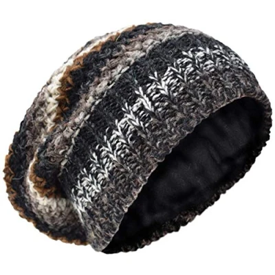 Image of Gheri Knitted Woolen Winter Fleece Lined Caps Hats K