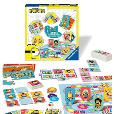 Image of Ravensburger Minions 2 The Rise of Gru 6 in 1 Games Compendium Set for Kids Age 3 Years Up