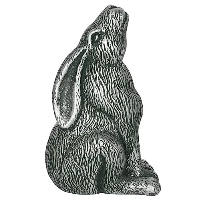 Image of Garden Ornament Moon Gazing Silver Hare H31cm x W20cm D13cm pack of 1