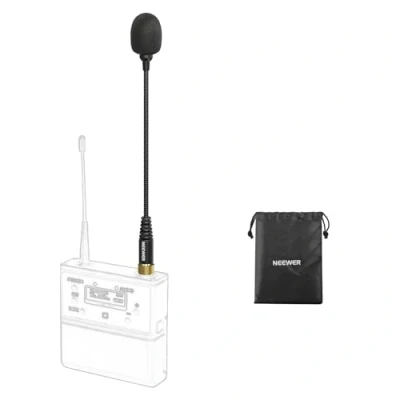 Image of Neewer 3.5mm TRS Omnidirectional Condenser Microphone with Lock, Mic for Interviews and Content Creators, Compatible DJI Wireless Transmitters Rode GO II, CM7