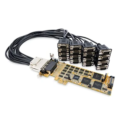 Image of StarTech.com PCI Express Serial Card 16 DB9 RS232 Ports Low + Full Profile Multiport Adapter PCIe (PEX16S550LP)