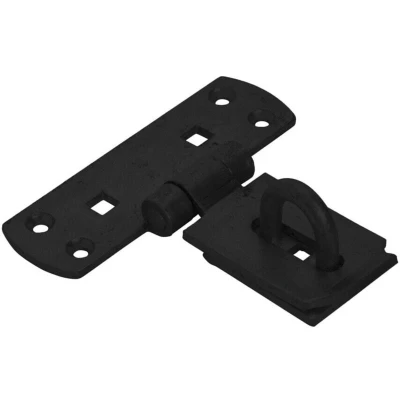 Image of Perry 150mm Heavy Duty Vertical Hasp &amp; Staple Black